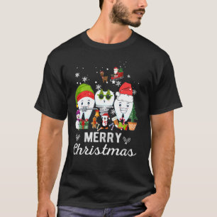 Merry Christmas Dentist Teeth Santa Dental Elf Sno T-Shirt