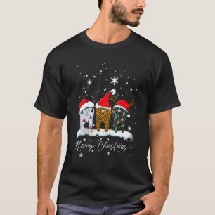 Merry Christmas Dentist Teeth Santa Hat Plaid Dent T-Shirt