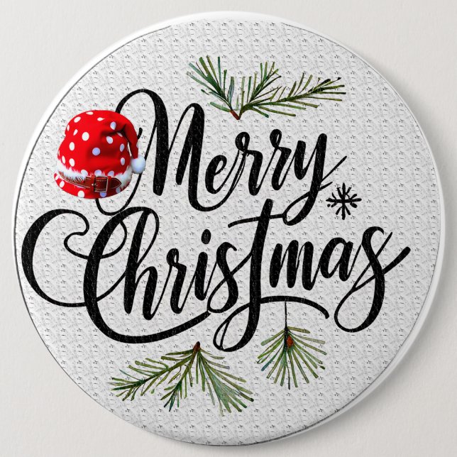 Merry Christmas design art. 6 Cm Round Badge (Front)