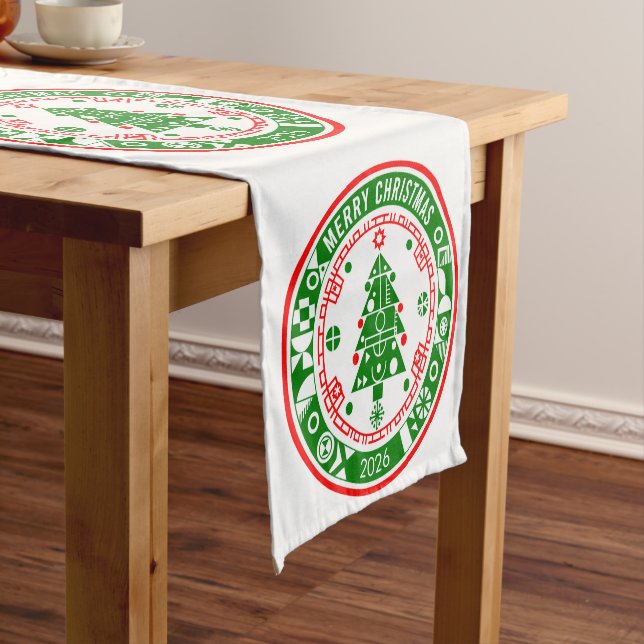 Merry Christmas design Short Table Runner (In Situ)
