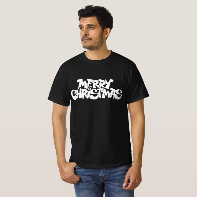 Merry Christmas Design T-Shirt (Front Full)