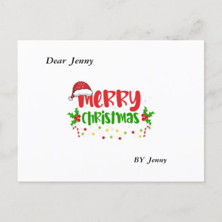 Merry Christmas: Design to create a festive atmosp Postcard