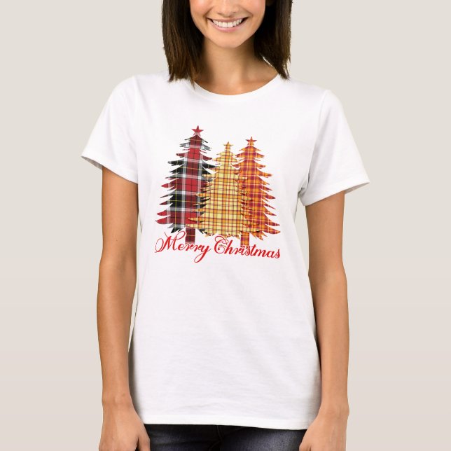 Merry Christmas design with seamless patterns T-Shirt (Front)