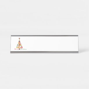 Merry Christmas Desk Name Plate