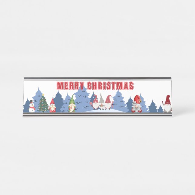 Merry Christmas Desk Nameplate (Front)
