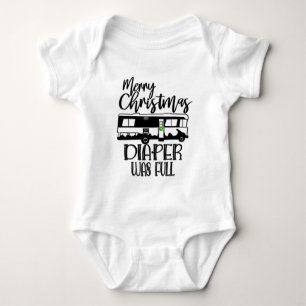 Merry Christmas Diaper Was Full Baby Bodysuit