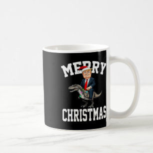 Merry Christmas Dino Donald Trump Dinosaur T-rex X Coffee Mug