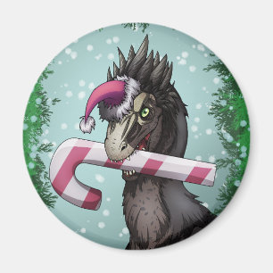 Merry Christmas Dinosaur Magnet