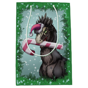 Merry Christmas Dinosaur Medium Gift Bag