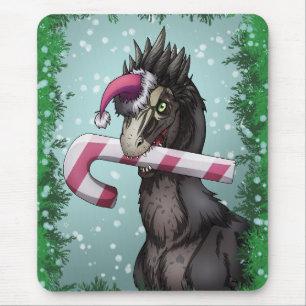 Merry Christmas Dinosaur  Mouse Pad