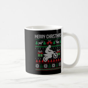 Merry Christmas Dirt Bike Santa Funny Family Match Coffee Mug
