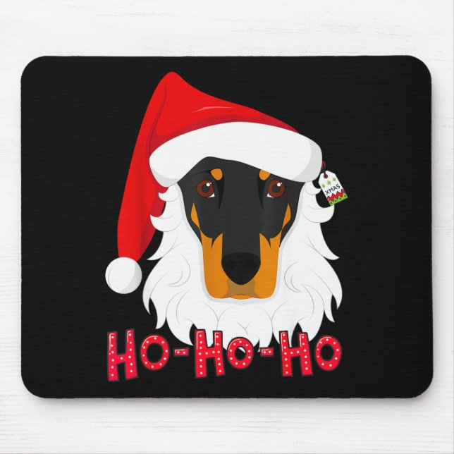 Merry Christmas Doberman Dog Tshir Xmast  Mouse Pad (Front)