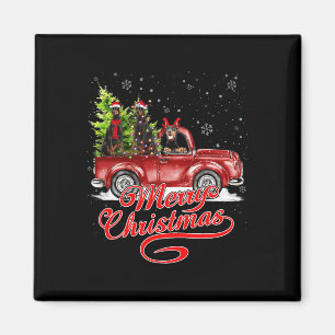 Merry Christmas Doberman Dogs Lover Santa Reindeer Magnet