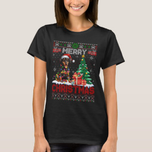 Merry Christmas Doberman Pinscher Lover Ugly Xmas T-Shirt