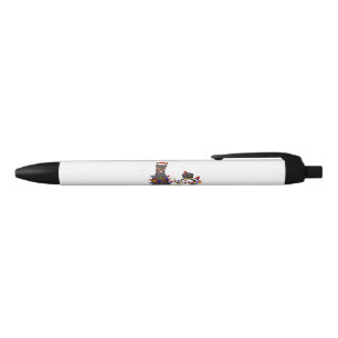 Merry Christmas Doberman Snowman Xmas Party Black Ink Pen