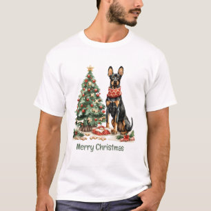 Merry Christmas Dobermann Dogs T-Shirt
