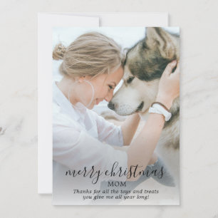 Merry Christmas Dog And Mum Photo From The Dog Holiday Card