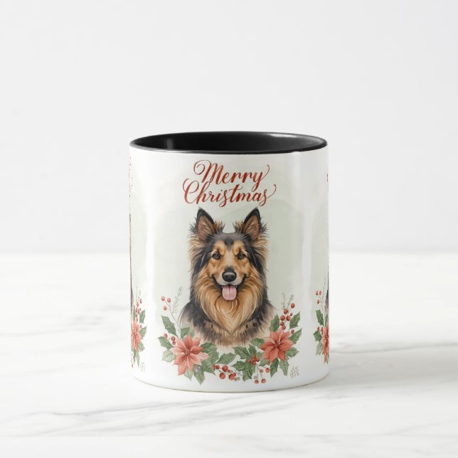 Merry Christmas Dog Cozy Holiday Mug (Center)