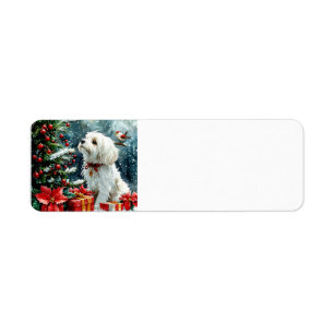 Merry Christmas Dog Return Address Label