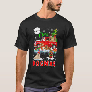 Merry Christmas Dog Santa Carrying Chow Chows Pick T-Shirt