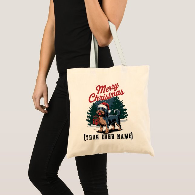 merry christmas dog tote bag (Front (Product))
