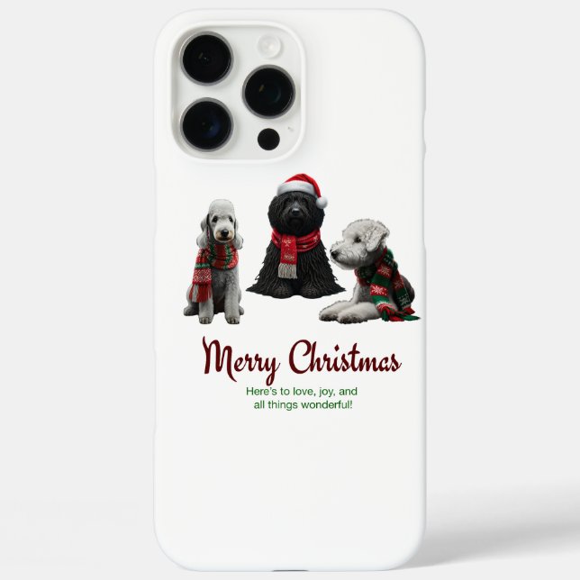 Merry Christmas Dogs Case-Mate iPhone Case (Back)