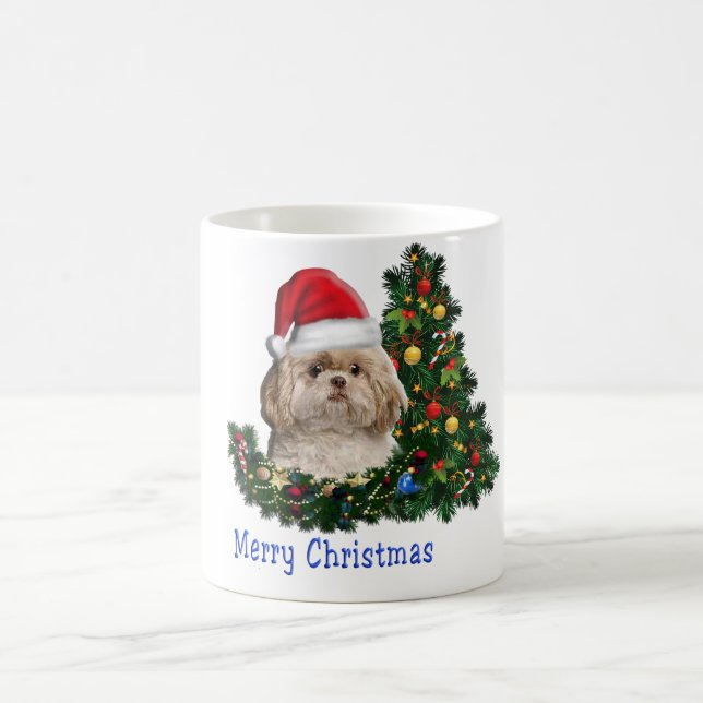 Merry Christmas Dogs Coffee Mug (Center)