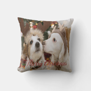 Merry Christmas, Dogs In Love Cushion