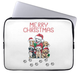 Merry Christmas dogs   Laptop Sleeve