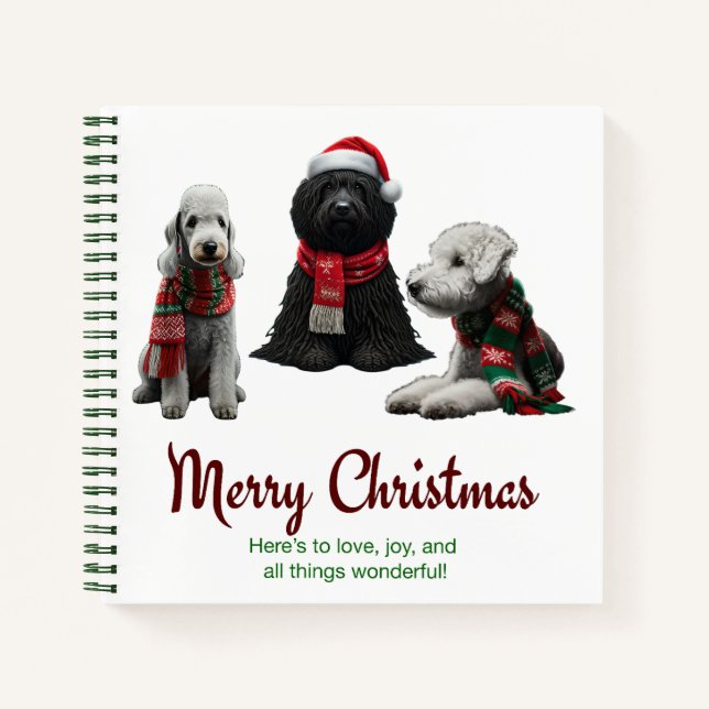 Merry Christmas Dogs Notebook (Front)