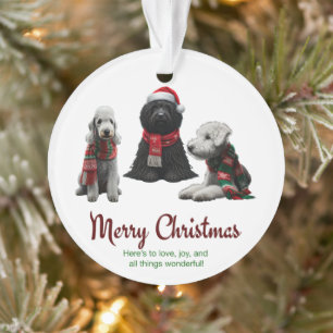Merry Christmas Dogs Ornament
