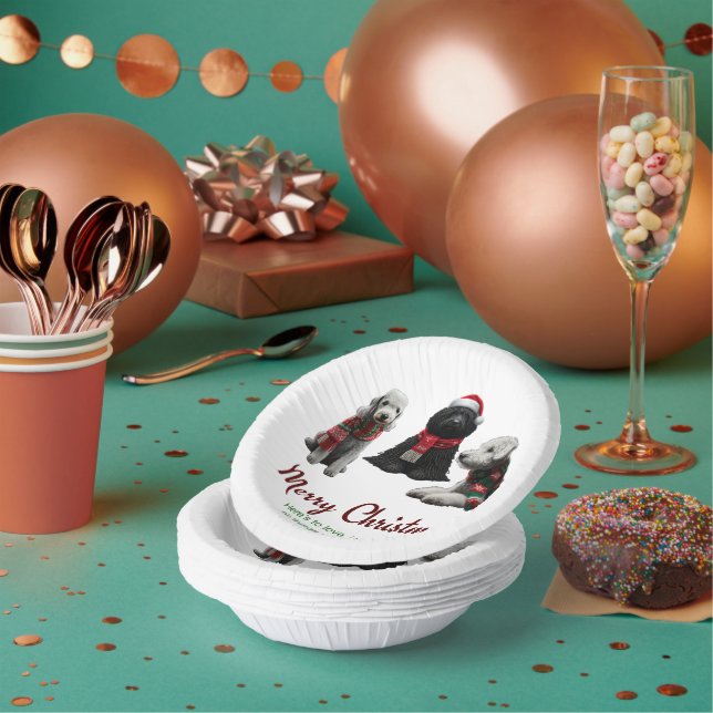 Merry Christmas Dogs Paper Plate (Multi)