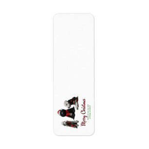 Merry Christmas Dogs Return Address Label