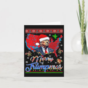 Merry Christmas Donald Trump Santa Family Xmas  Card