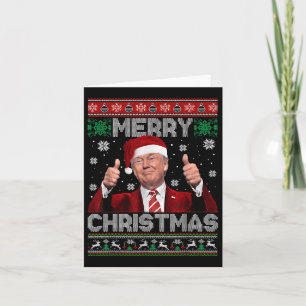 Merry Christmas Donald Trump Santa Family Xmas Ugl Card