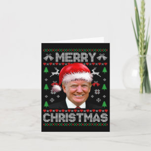 Merry Christmas Donald Trump Santa Family Xmas Ugl Card