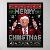 Merry Christmas Donald Trump Santa Family Xmas Ugl