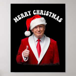 Merry Christmas Donald Trump Santa Family Xmas Ugl Poster