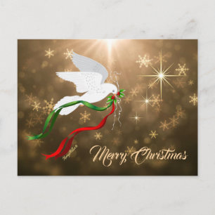 Merry Christmas Dove Postcard