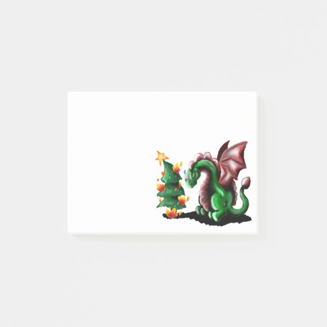 Merry Christmas Dragon Post-it Notes (Front)