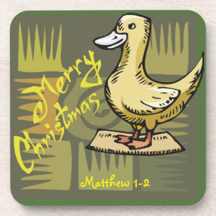 Merry Christmas Duck Customise It Coaster