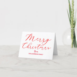 Merry Christmas Elegant Calligraphy Script Holiday Card