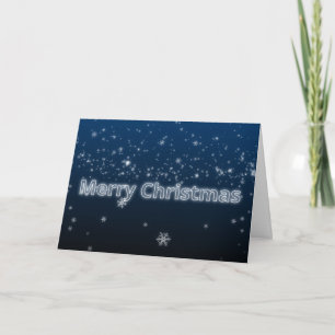 Merry Christmas elegant Christmas snowflakes Card