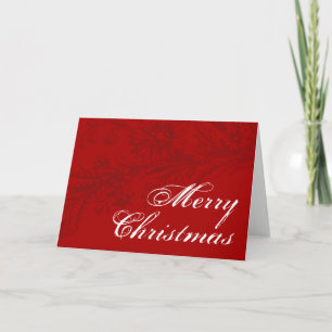 Merry Christmas Elegant Holiday Xmas Blank Inside Card