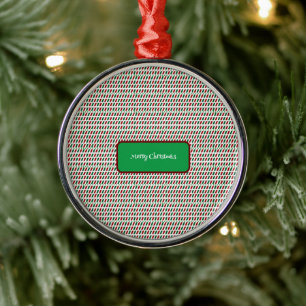 Merry Christmas Elegant & Modern Customise Metal Ornament