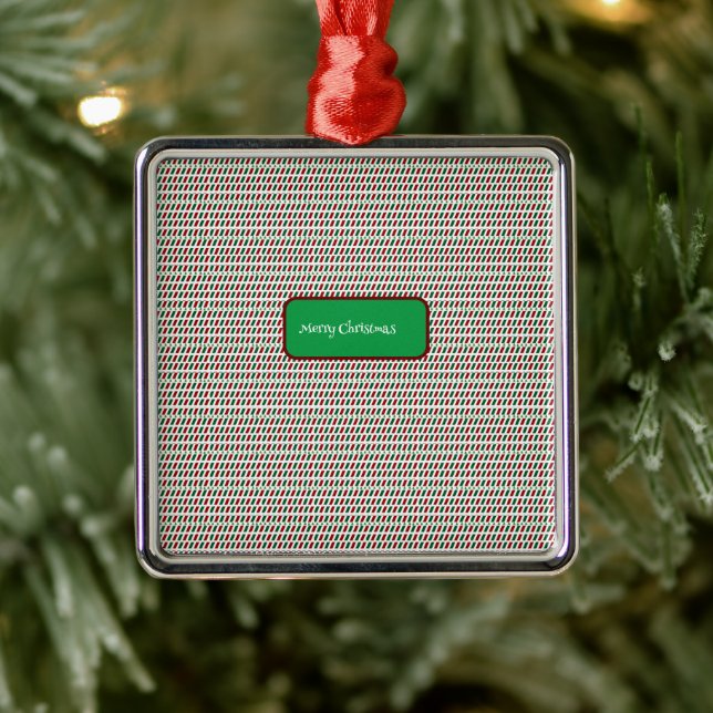 Merry Christmas Elegant & Modern Customise  Metal Ornament (Tree)