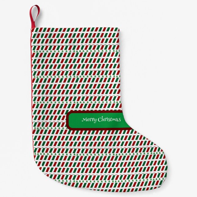 Merry Christmas Elegant & Modern Customise  Small Christmas Stocking (Front)