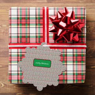 Merry Christmas Elegant & Modern Customise Tree Decoration Card