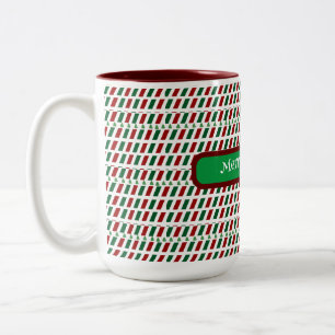 Merry Christmas Elegant & Modern Customise  Two-Tone Coffee Mug