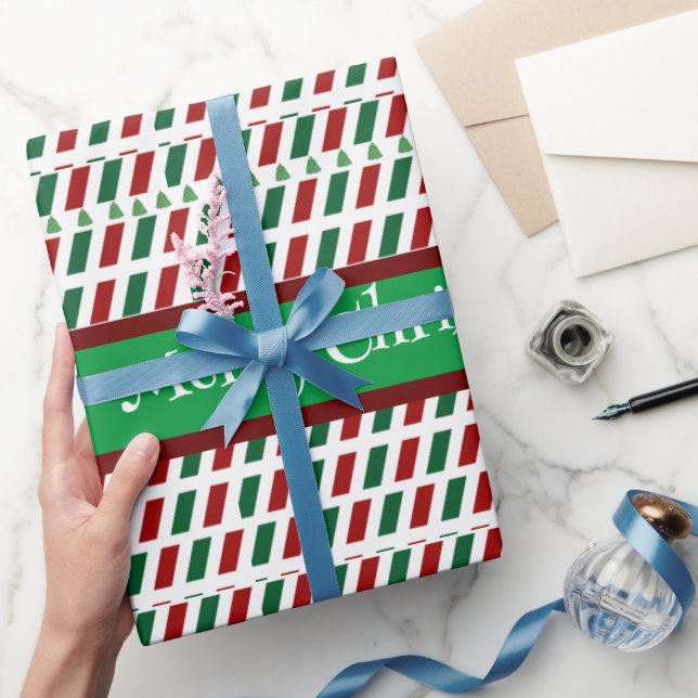 Merry Christmas Elegant & Modern Customise  Wrapping Paper (Gifting)